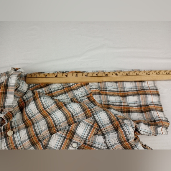 Mossimo Plaid Short sleeve Shirt, Pearl Snap button,Boys Size XL 16/18 - Picture 9 of 9